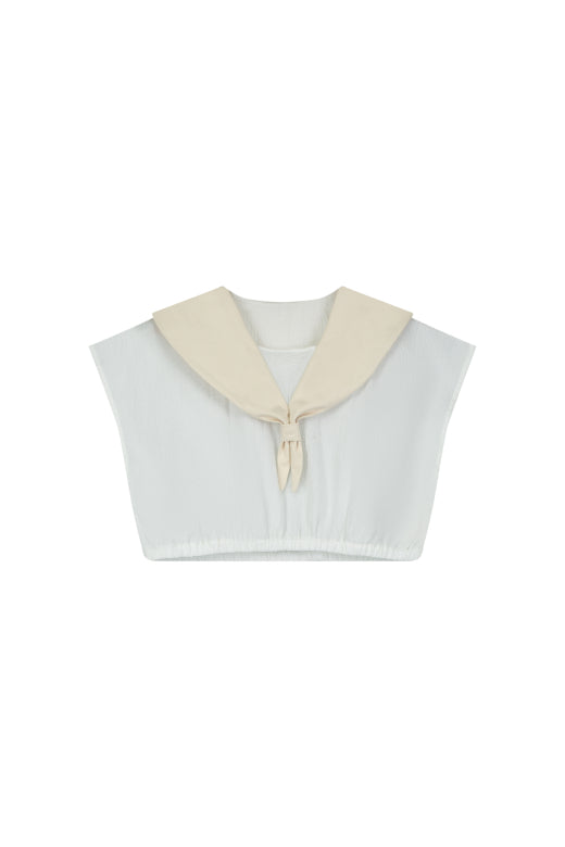 Cruise Collar Top White