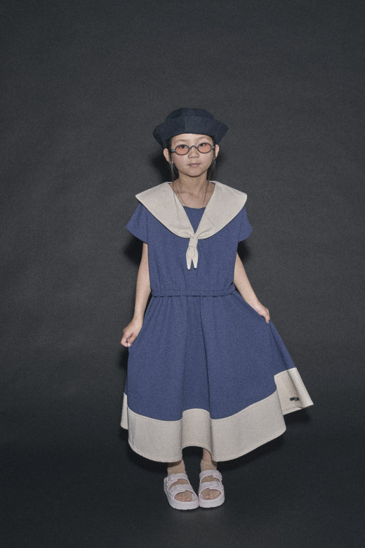 Cruise Skirt Cream&Dark Blue