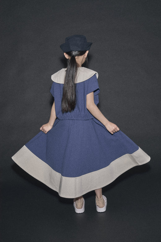 Cruise Skirt Cream&Dark Blue